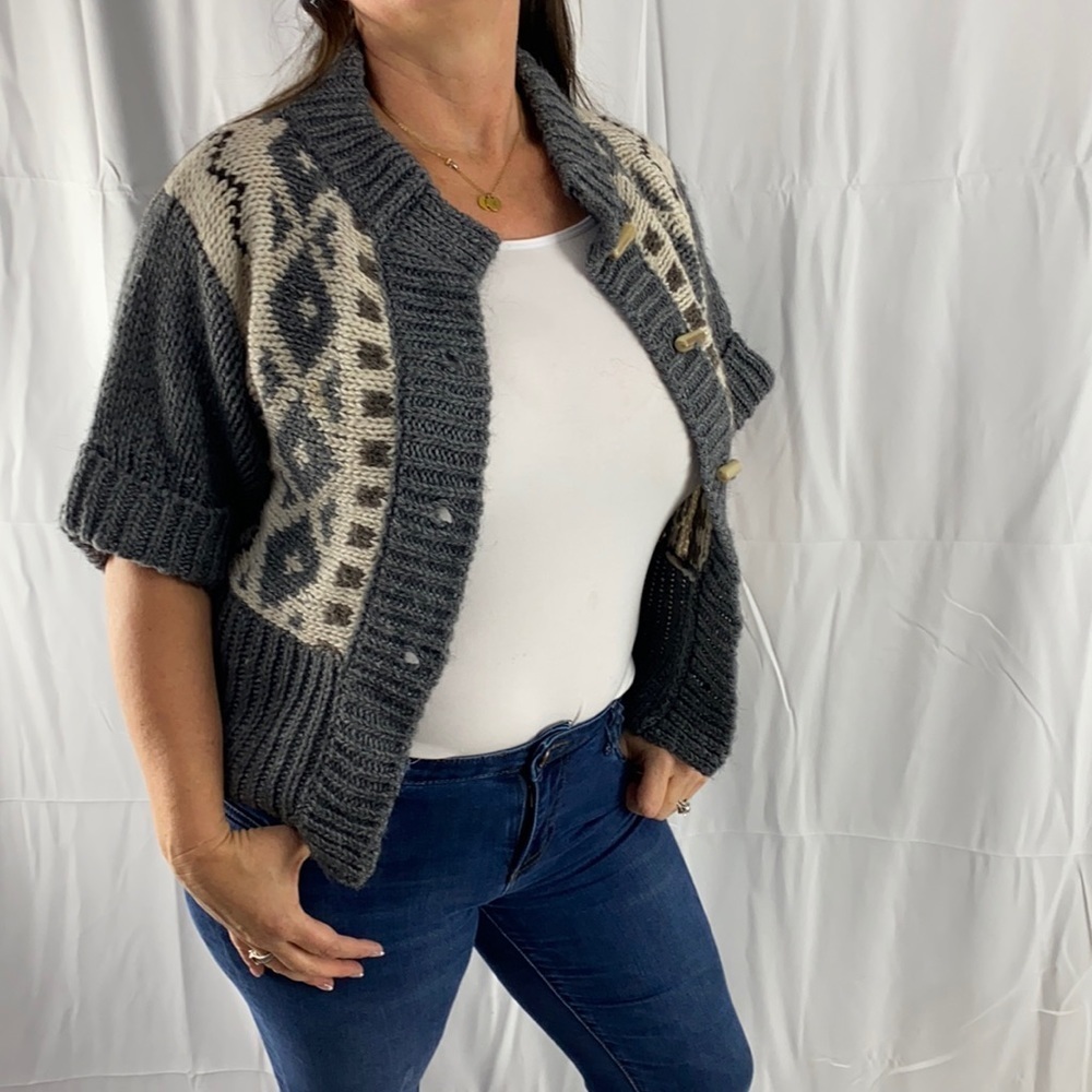 Elsamanda made in Italy alpaca and wool blend fisherman sweater size S